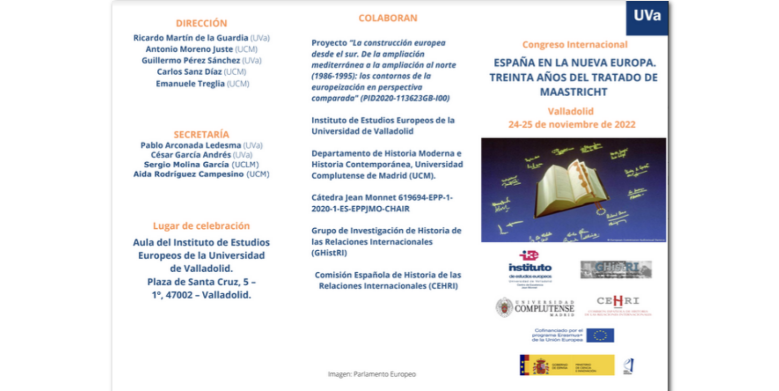 Congreso: España en la nueva Europa. Treinta años del Tratado de Maastricht (Valladolid, noviembre 2022)